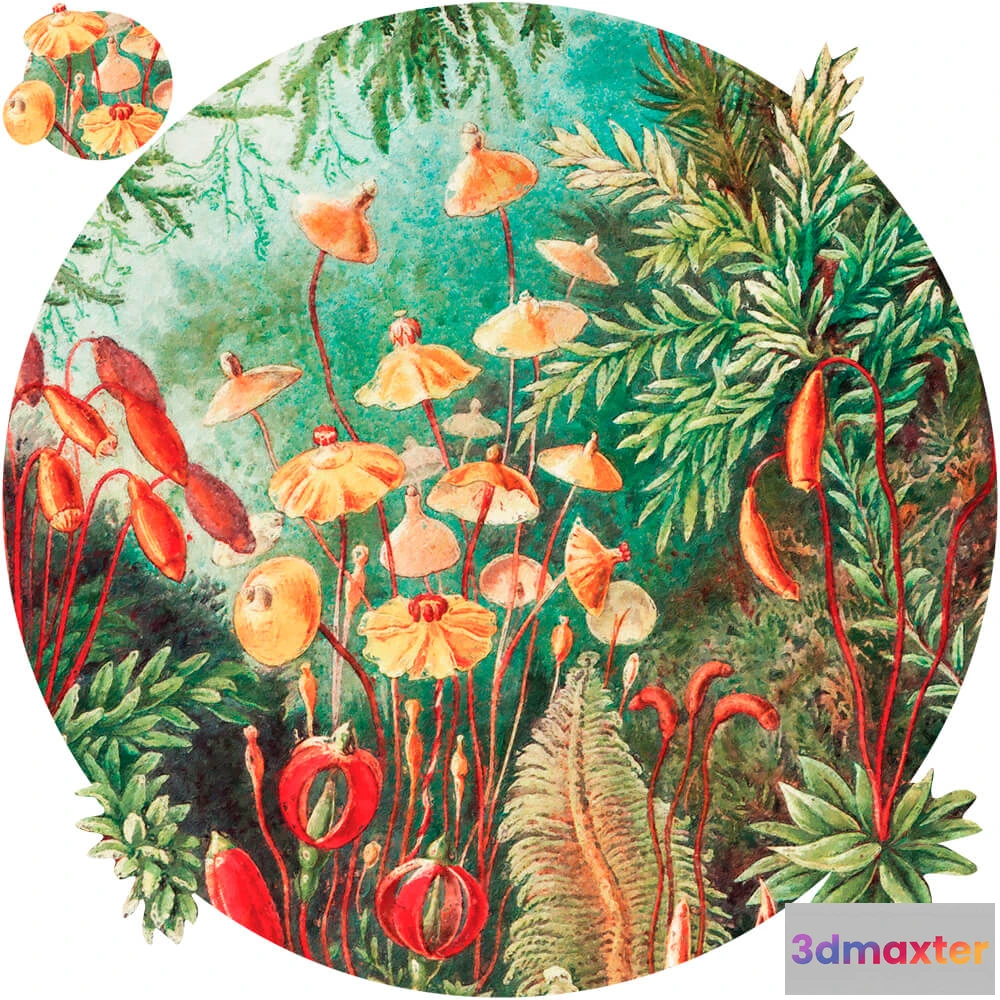 1683929 - Wall Art - Wallpaper Fairytale Vivid  round 3D Max