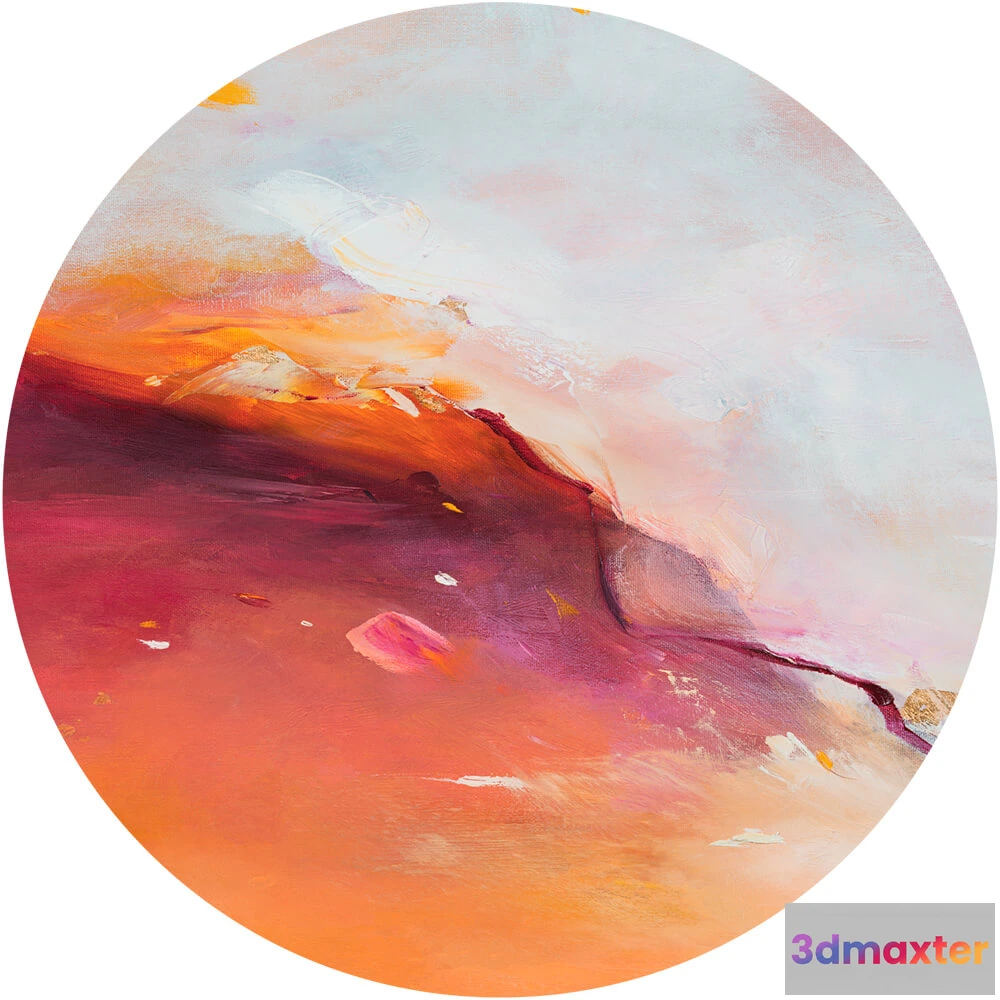 1683975 - Wall Art - Wallpaper Calma round 3D Max