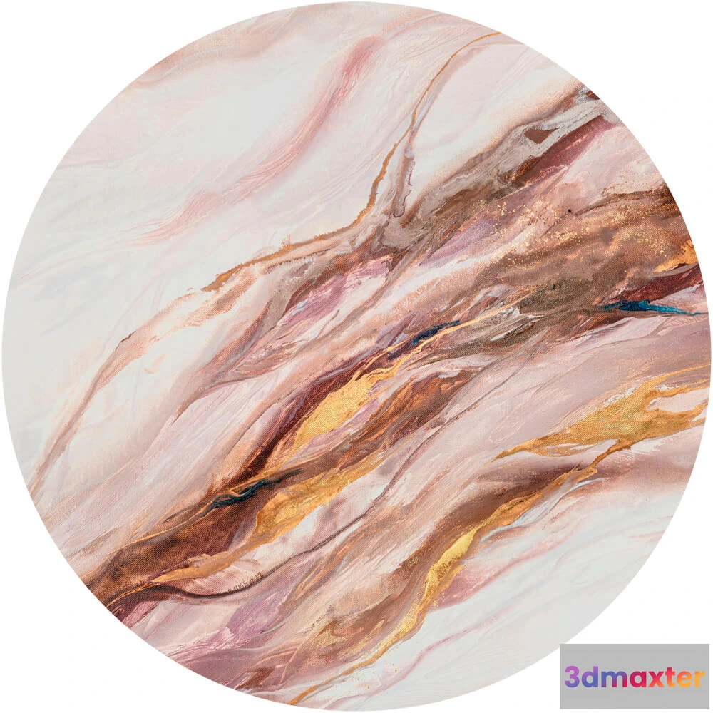 1683977 - Wall Art - Wallpaper Blaze round 3D Max