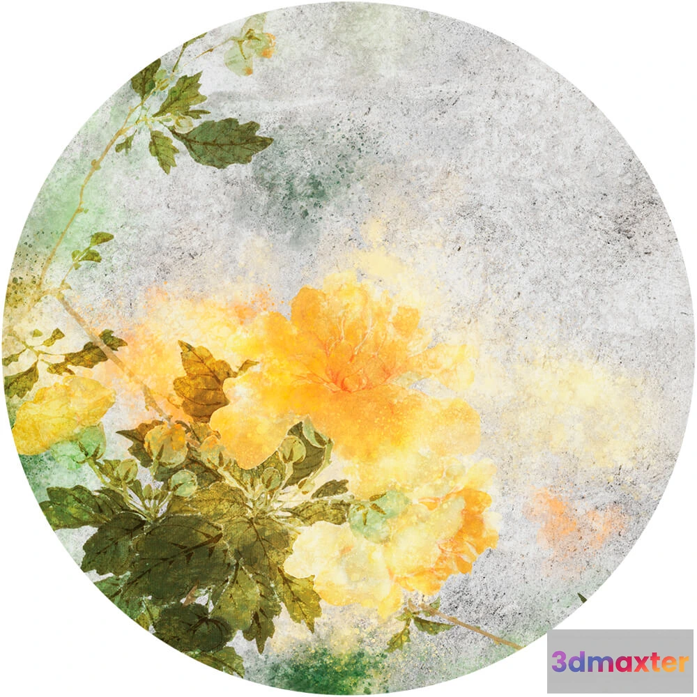 1684011 - Wall Art - Wallpaper Bright round 3D Max