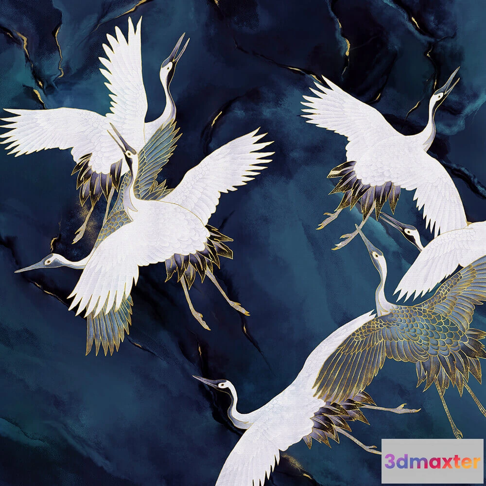 1684099 - Wall Art - Wallpaper Royal Tsuru 3D Max