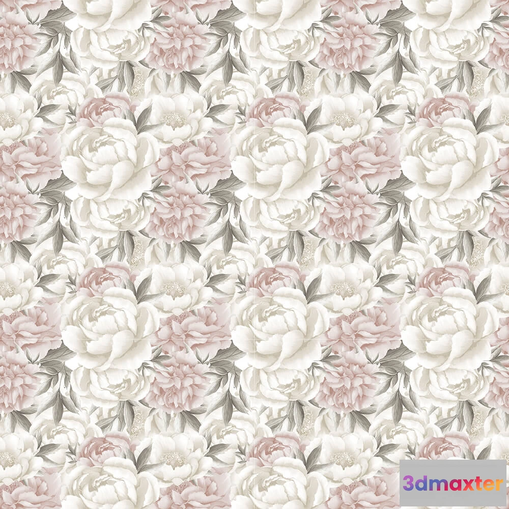 1684101 - Wall Art - Wallpaper Peony 3D Max
