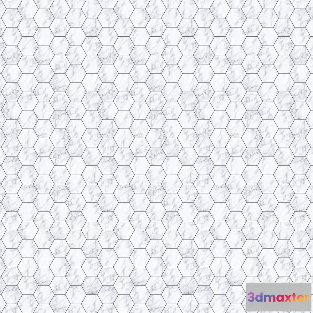 1684135 - Wall Art - Wallpaper Marble Hex 3D Max