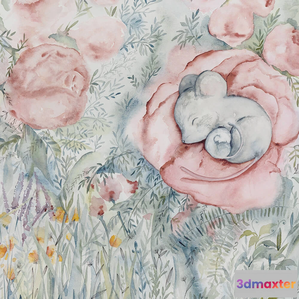 1684411 - Wall Art - Wallpaper Little Nap 3D Max