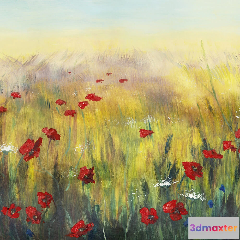 1684431 - Wall Art - Wallpaper Poppy 3D Max