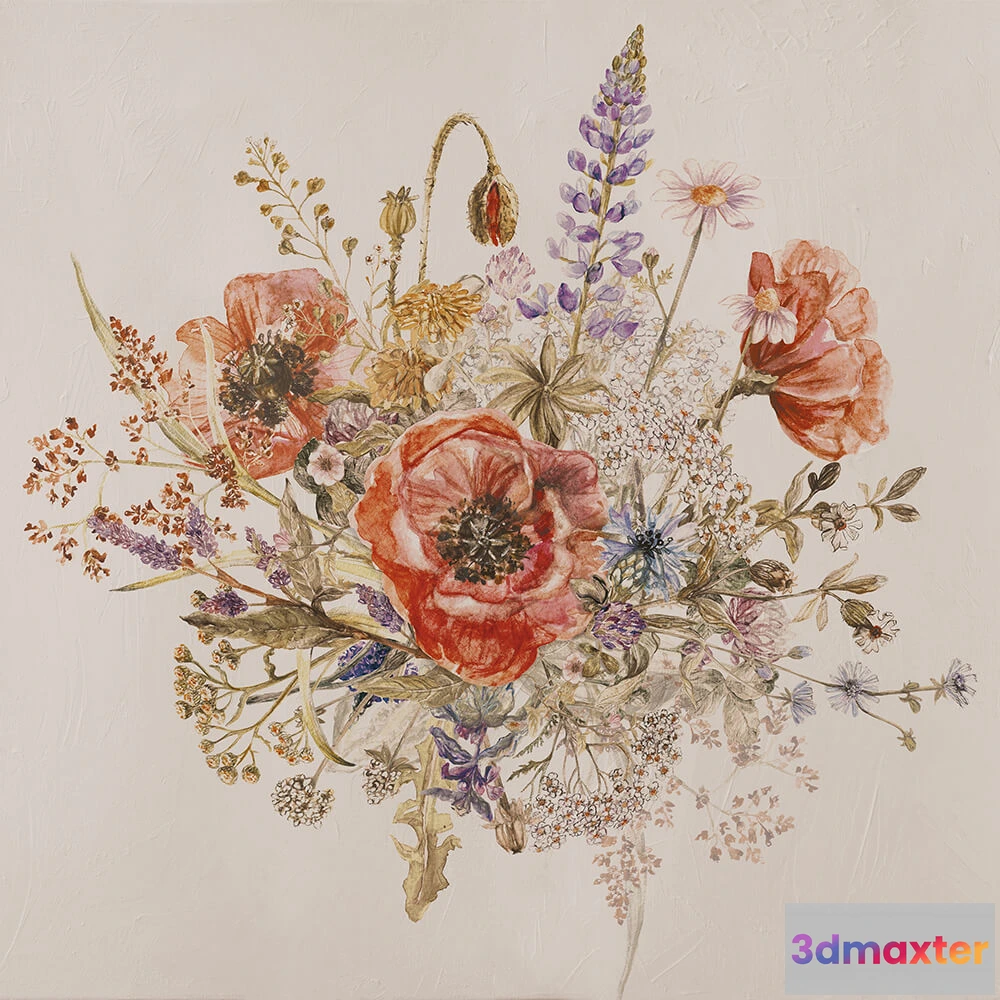 1684537 - Wall Art - Wallpaper Fiori 3D Max