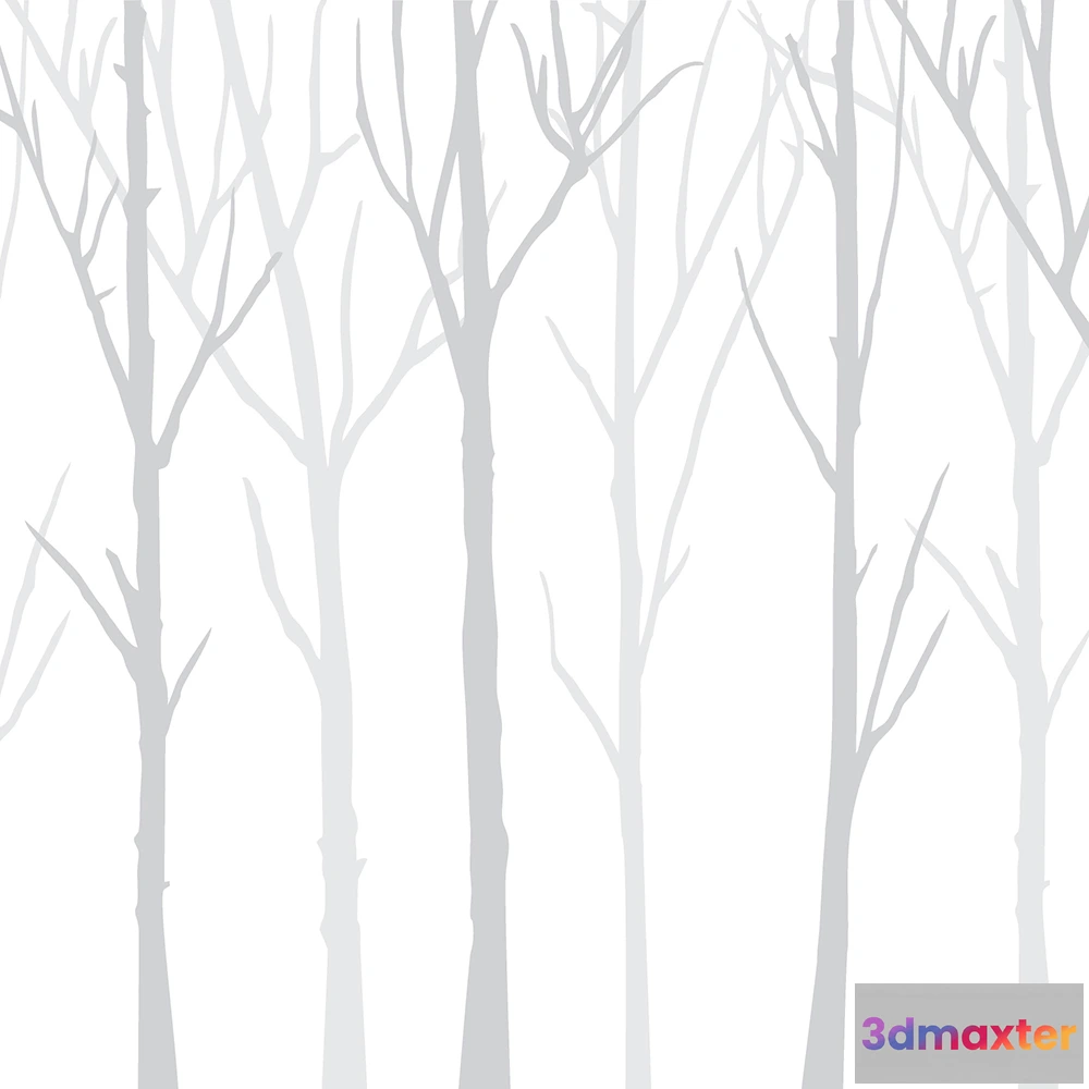 1684559 - Wall Art - Wallpaper Bare Trees 3D Max