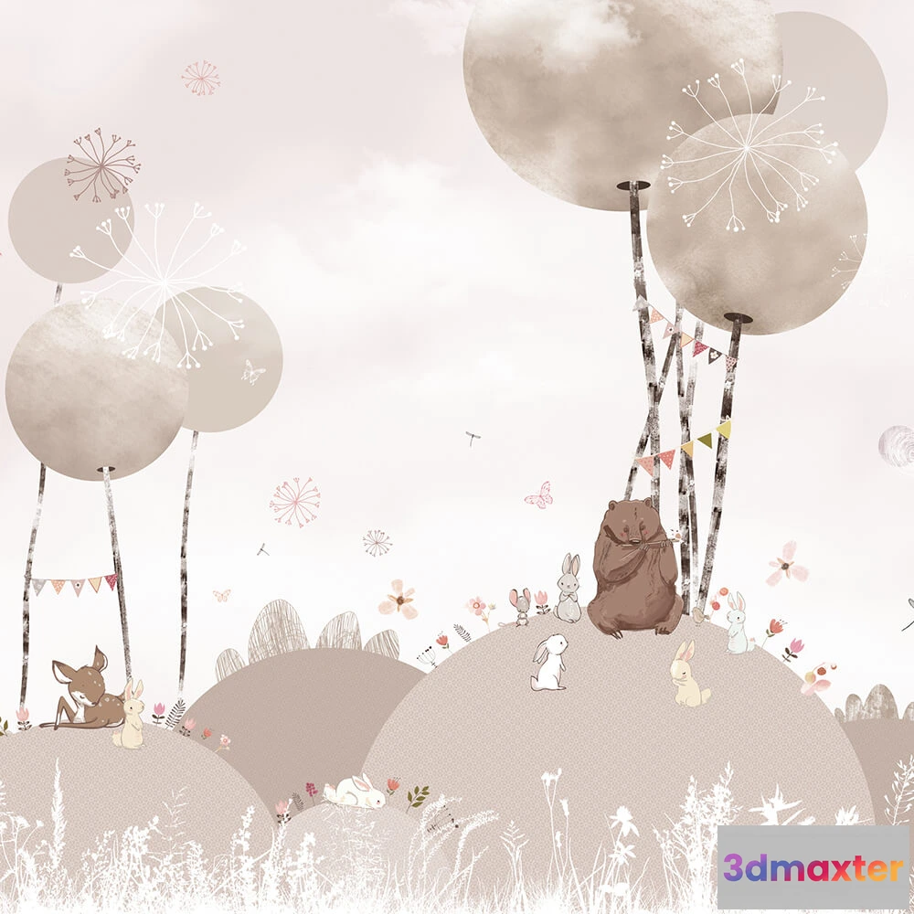 1684601 - Wall Street - Wallpaper Little forest 3D Max