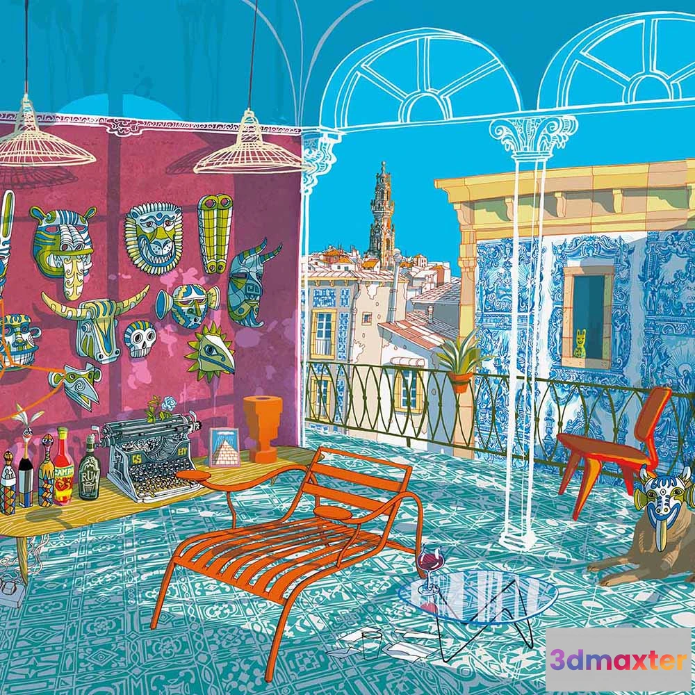 1684997 - WallPepper - Wallpaper Skyinaroom Porto 3D Max