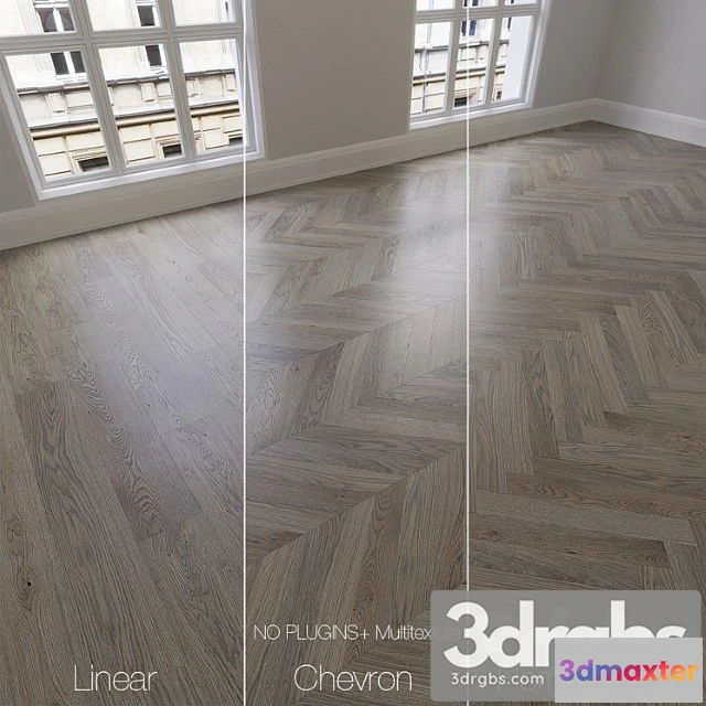 1001950 - Parquet Natural Oak Twilight 3 Types Linear Chevron Herringbone.