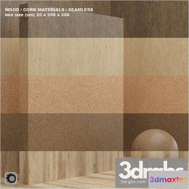 1002182 - Wood cork (seamless) - set 12