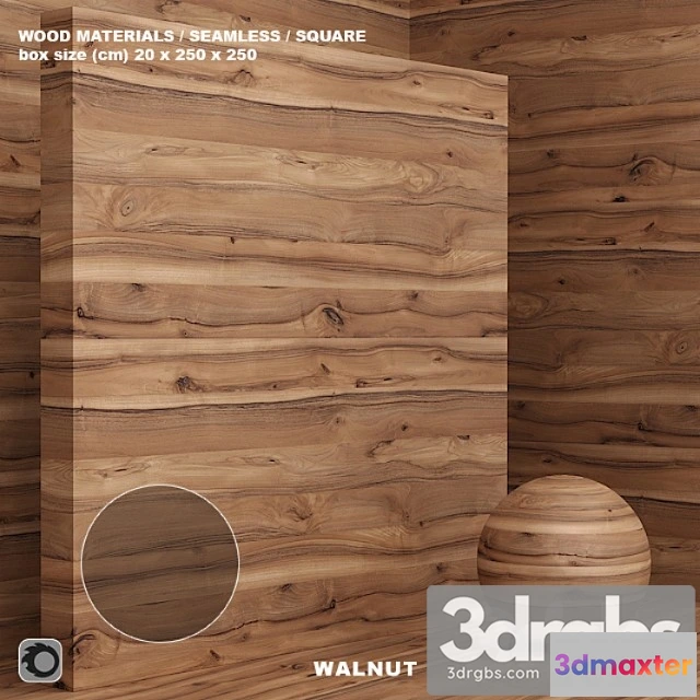 1002254 - Wood walnut material (seamless) - set 72