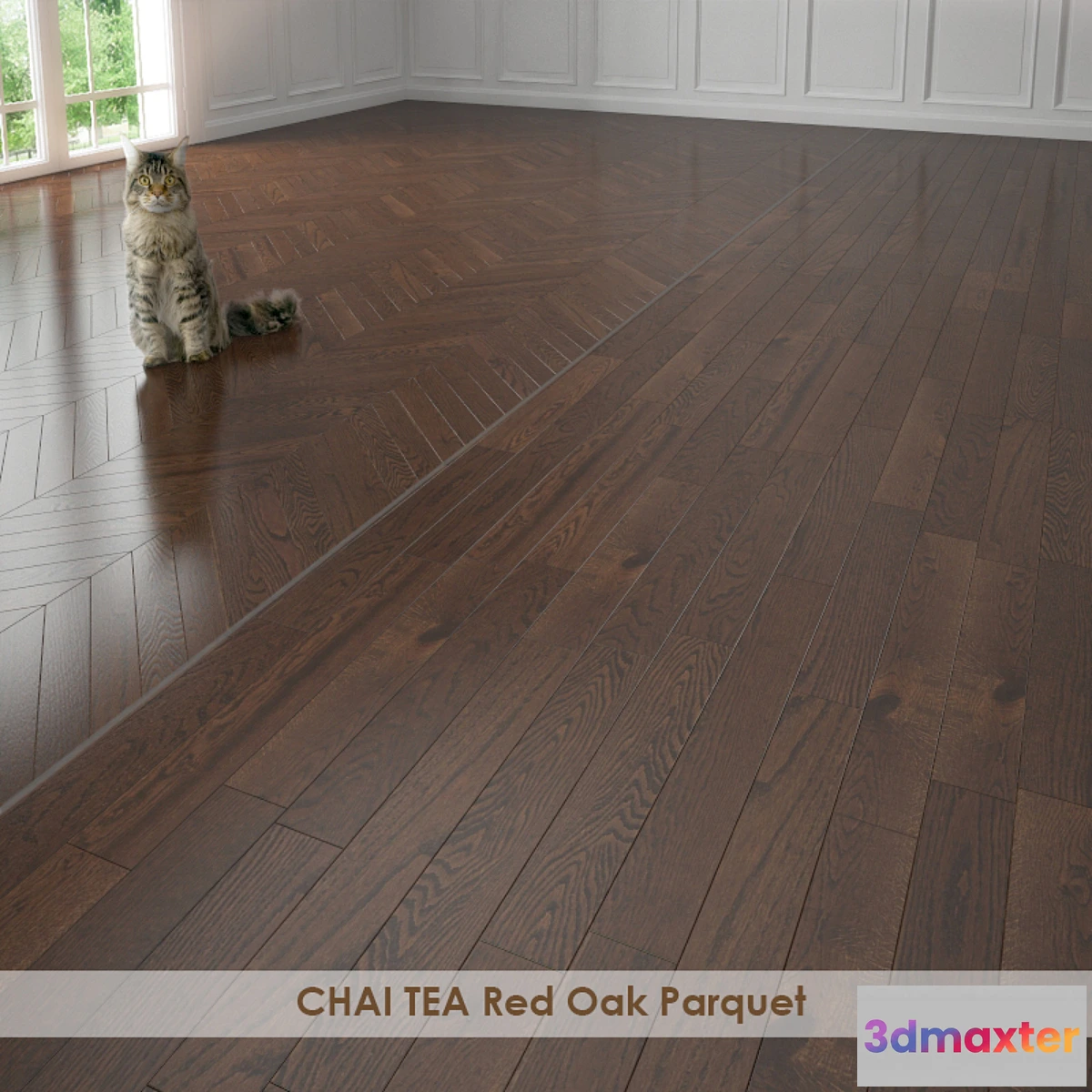 1286100 - CHAI TEA Red Oak Parquet 3D Max