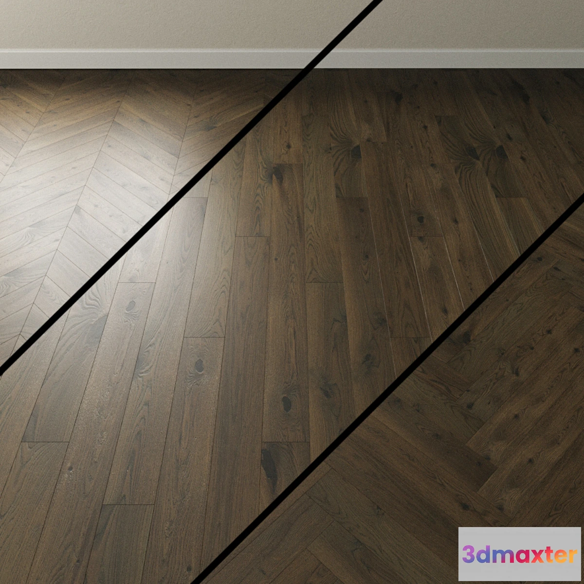 1295255 - Parquet oak Coswick. Inspire SCANDINAVIAN dark 3D Max
