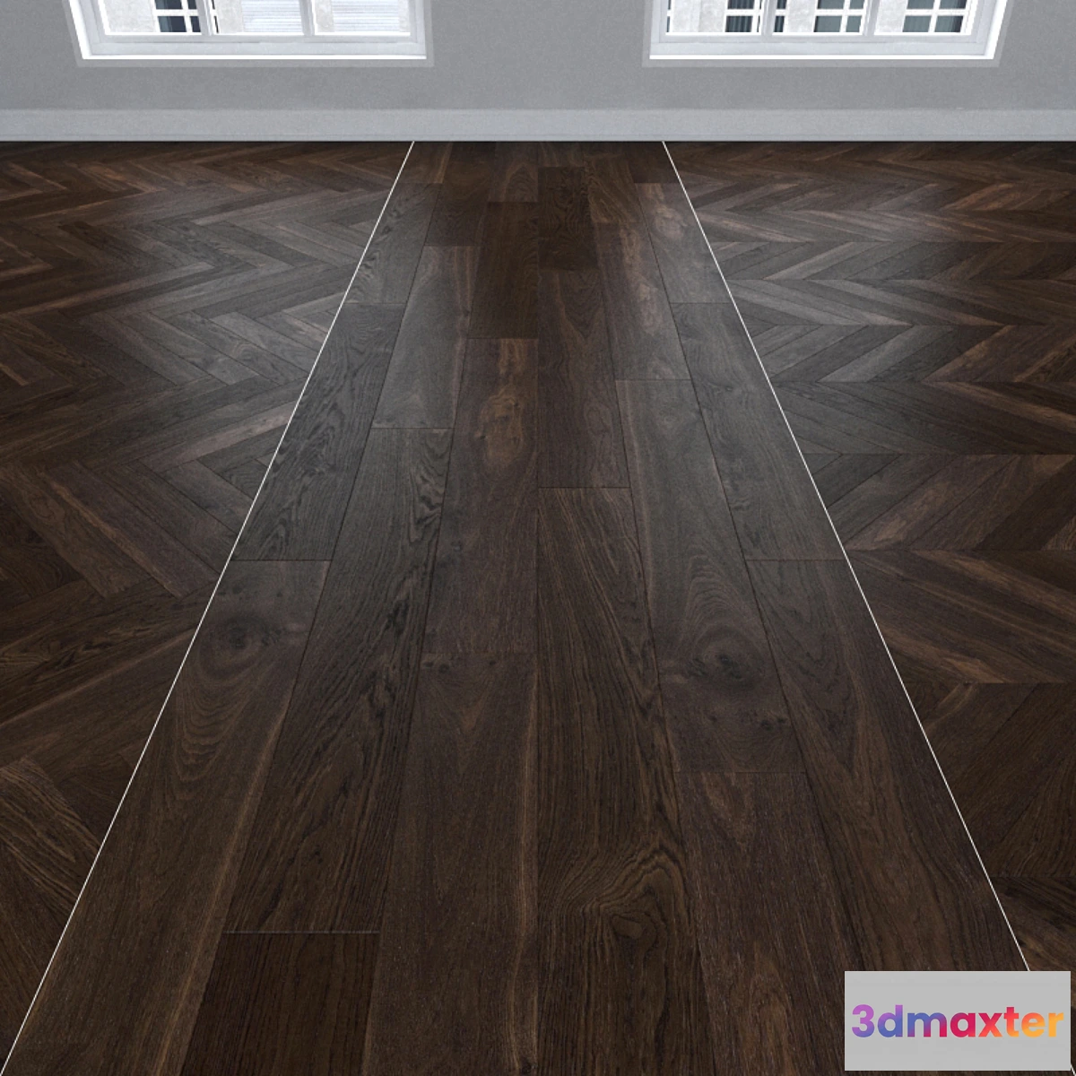 1301384 - Parquet Oak agate 3 types. Christmas tree linear chevron. 3D Max