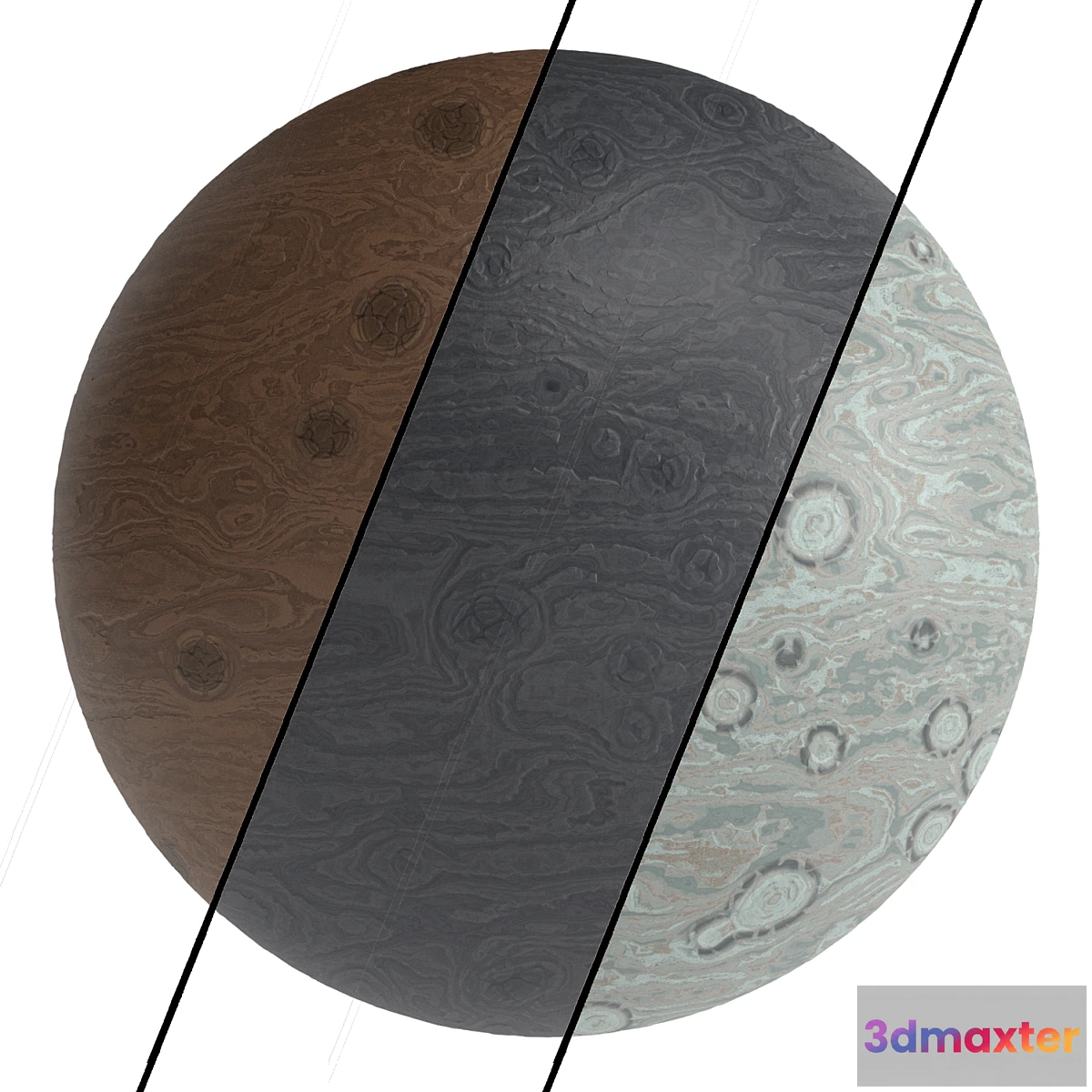 1308549 - 3 Wood Materials PBR 4k 3D Max