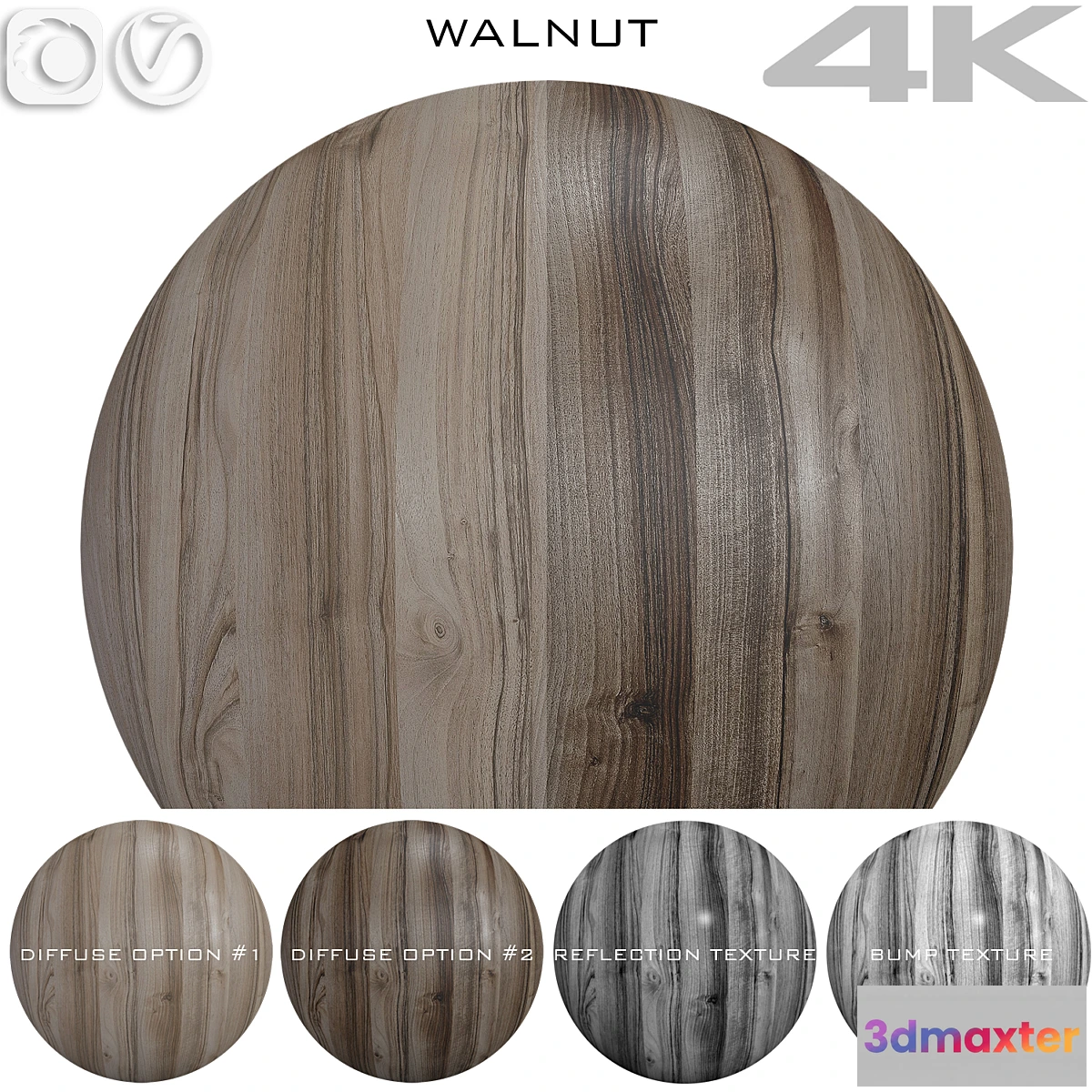 1309921 - Texture Walnut №6 3D Max