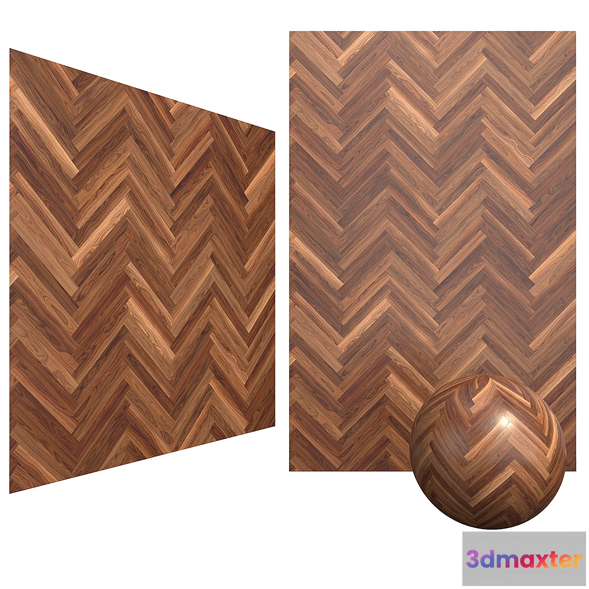 1311854 - Walnut Wood Parquet 6K High Resolution Tileable Textures Corona & Vray - No.2 3D Max