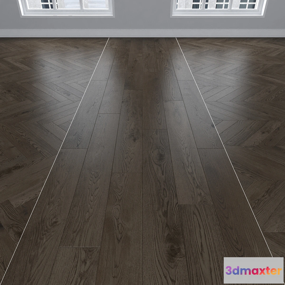 1314239 - Parquet Oak 3 types herringbone linear chevron. - No.9 3D Max