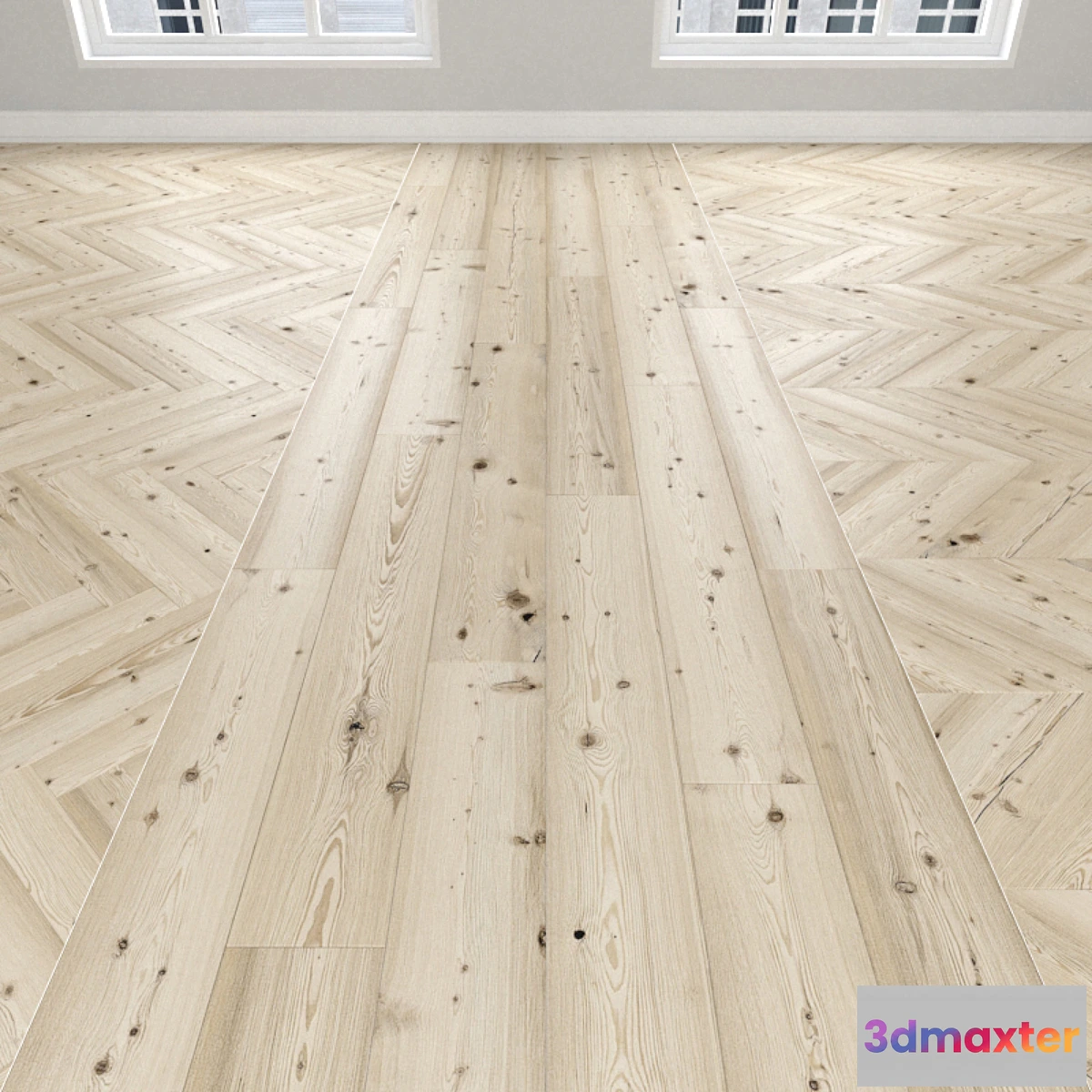 1318821 - Parquet Larch is white 3 types. Christmas tree linear chevron. 3D Max