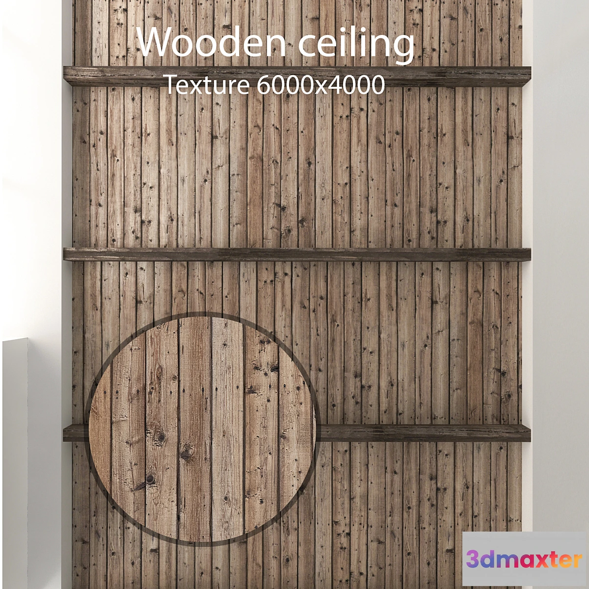 1325552 - Wooden ceiling with beams 21 3D Max