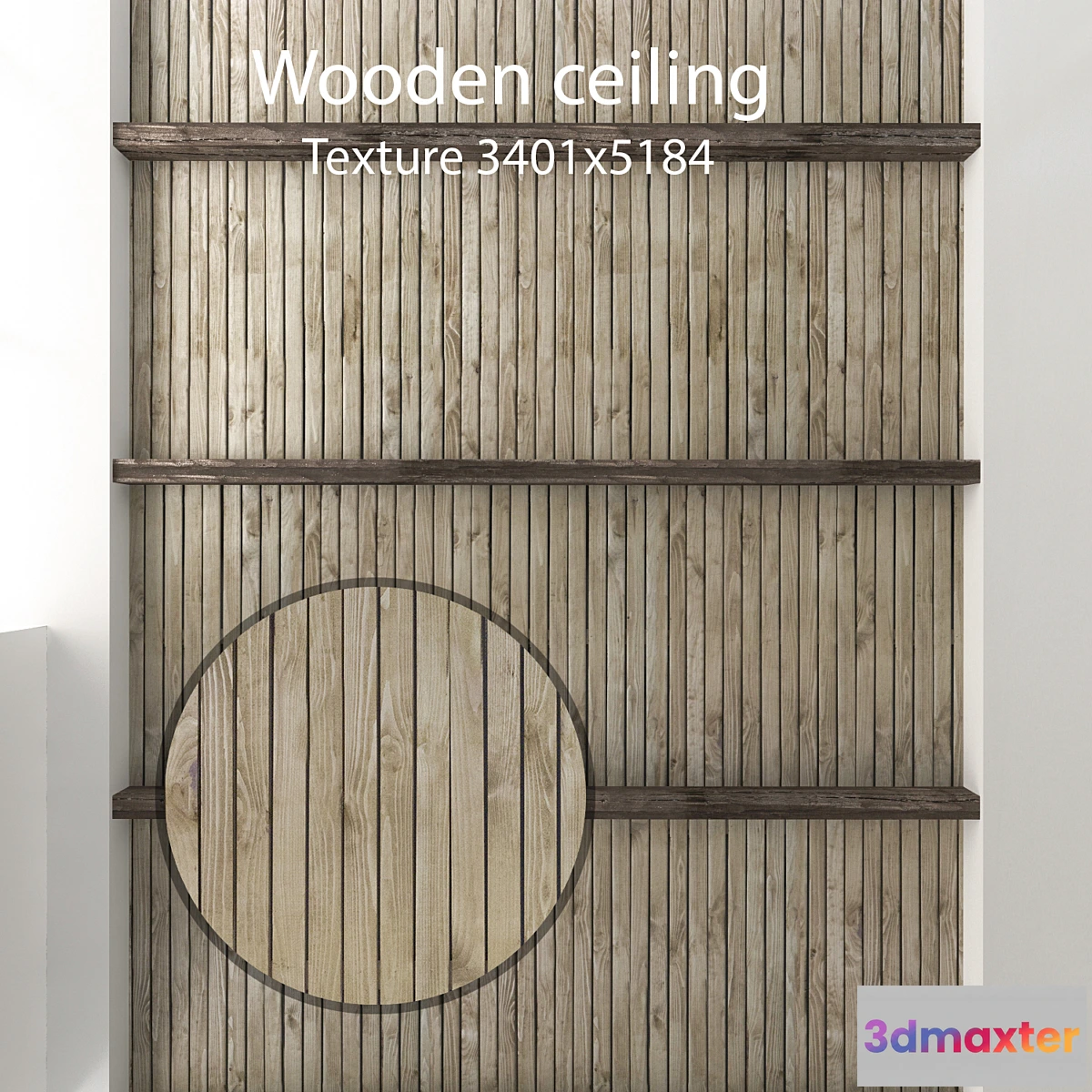 1325670 - Wooden ceiling with beams 22 3D Max