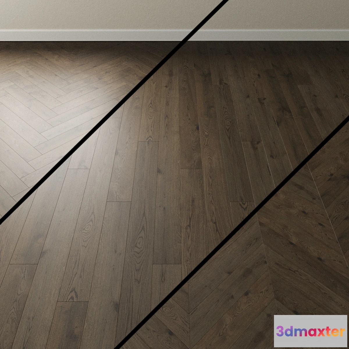 1330664 - Parquet oak Coswick. Inspire MARSEILLE gray - No.2 3D Max