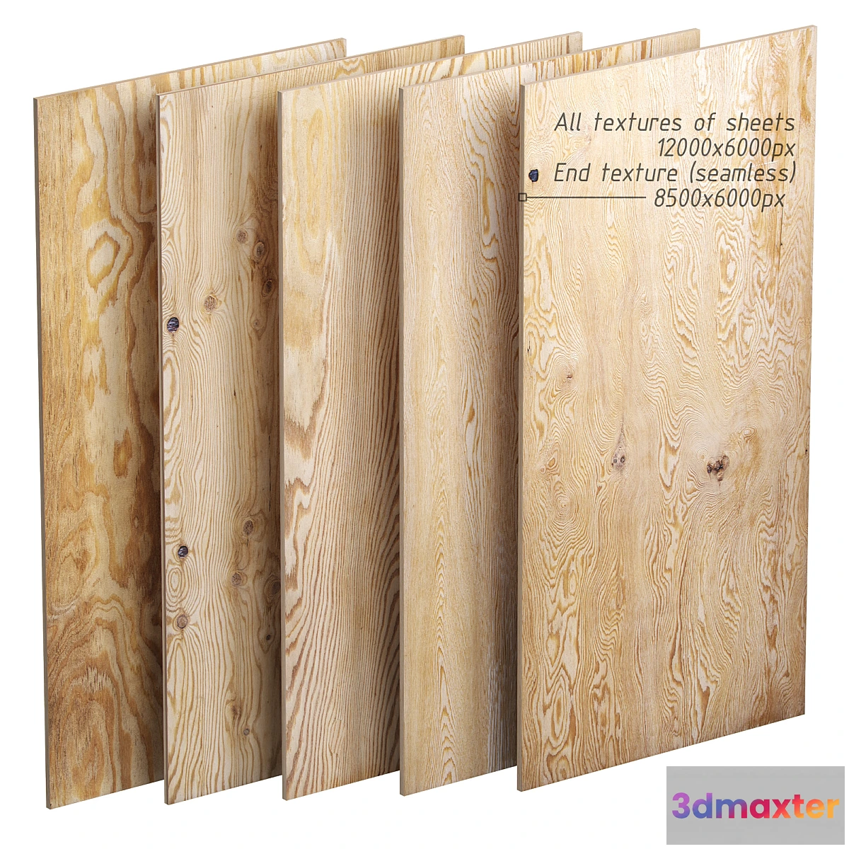 1340780 - Set of plywood sheets. 5 items 3D Max