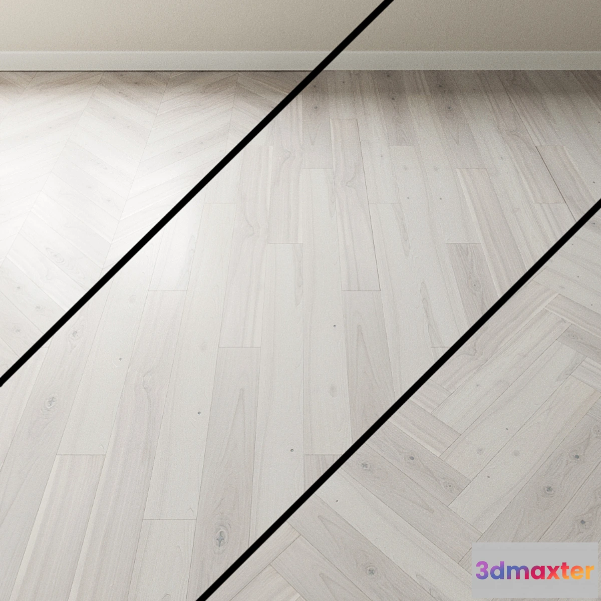 1355874 - Parquet Ash Coswick. Inspire Cloudy Bleached 3D Max