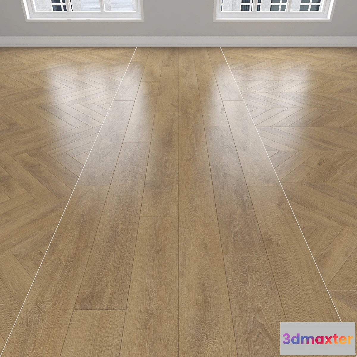 1391924 - Parquet Oak 3 types herringbone linear chevron. 3D Max