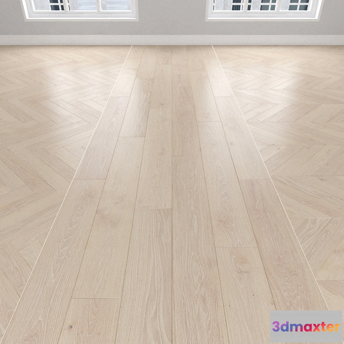 1392120 - Parquet Oak light 3 types herringbone linear chevron. 3D Max
