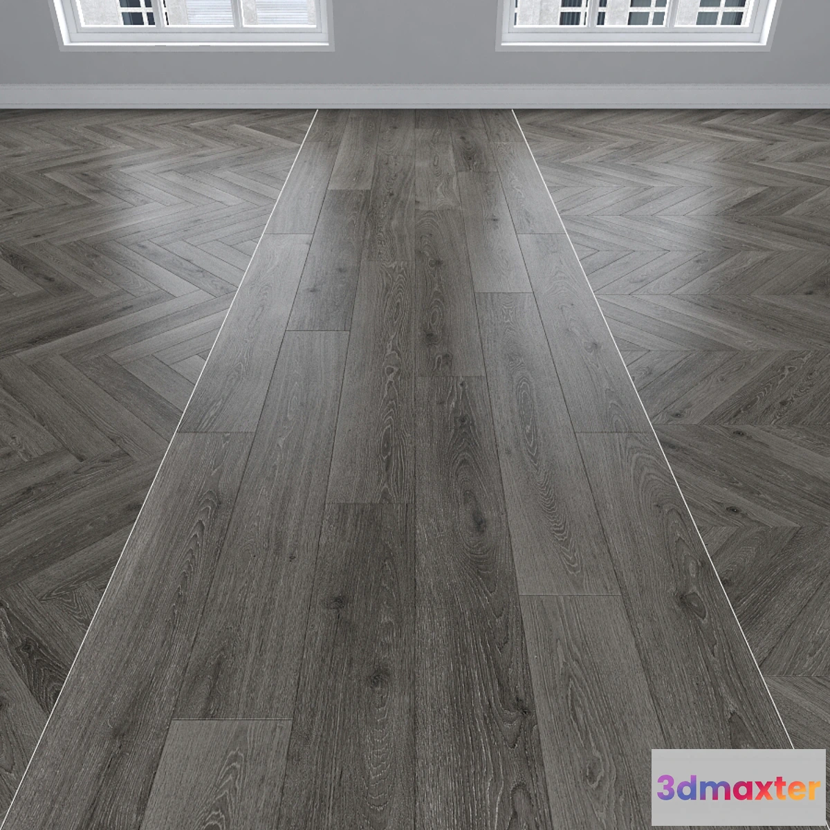 1392146 - Parquet Oak gray 3 types herringbone linear chevron. 3D Max