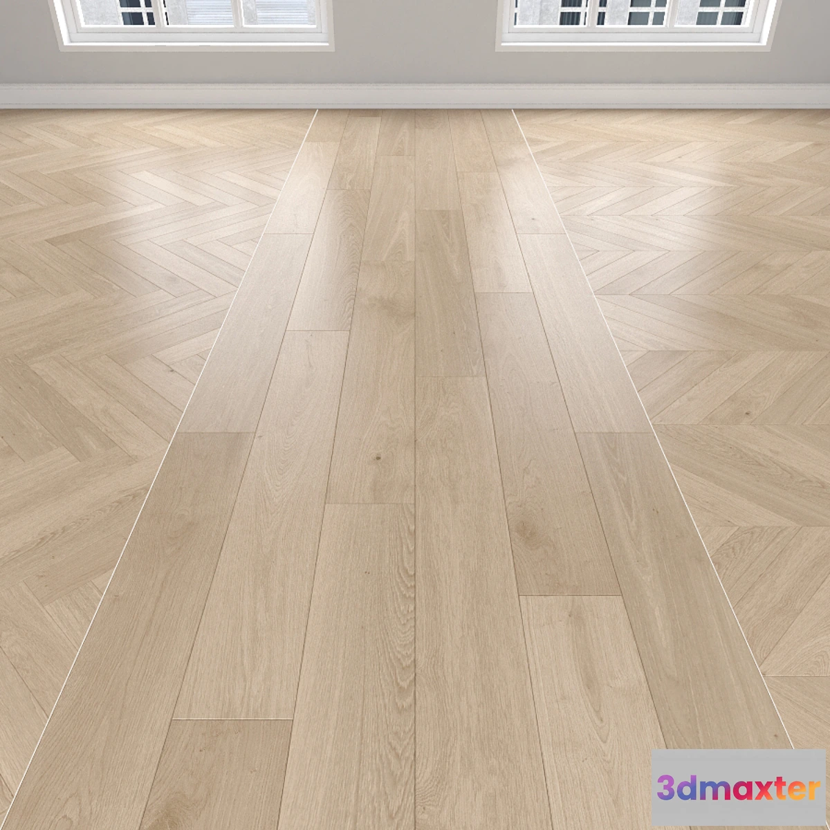 1392562 - Parquet Oak cream 3 types herringbone linear chevron. 3D Max