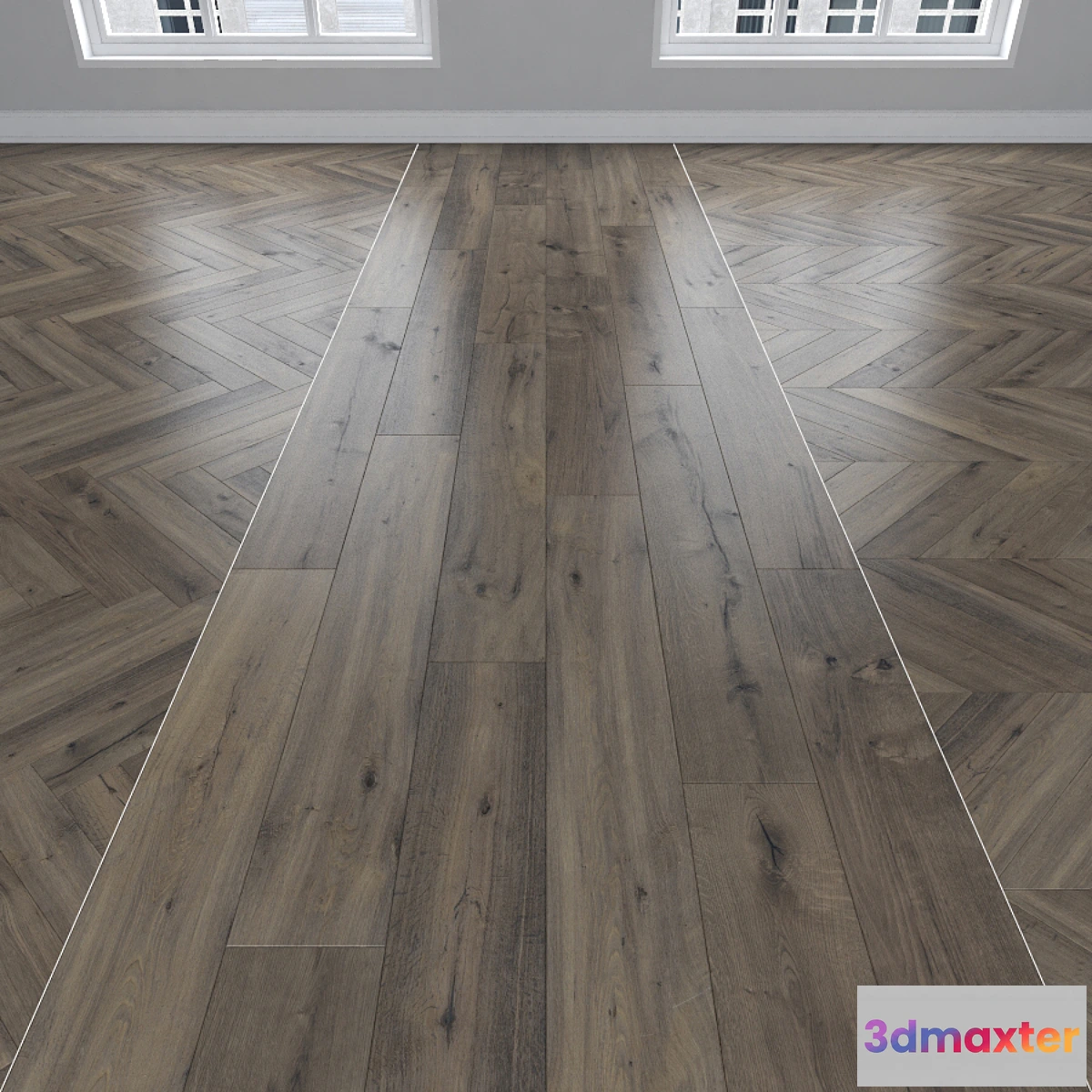 1393534 - Parquet Oak vintage 3 types herringbone linear chevron. 3D Max