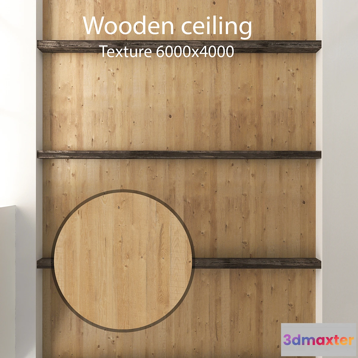 1411162 - Wooden ceiling with beams 18 3D Max