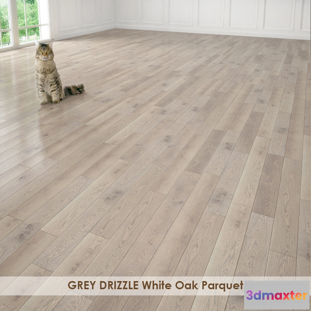 1424694 - GREY DRIZZLE White Oak Parquet 3D Max