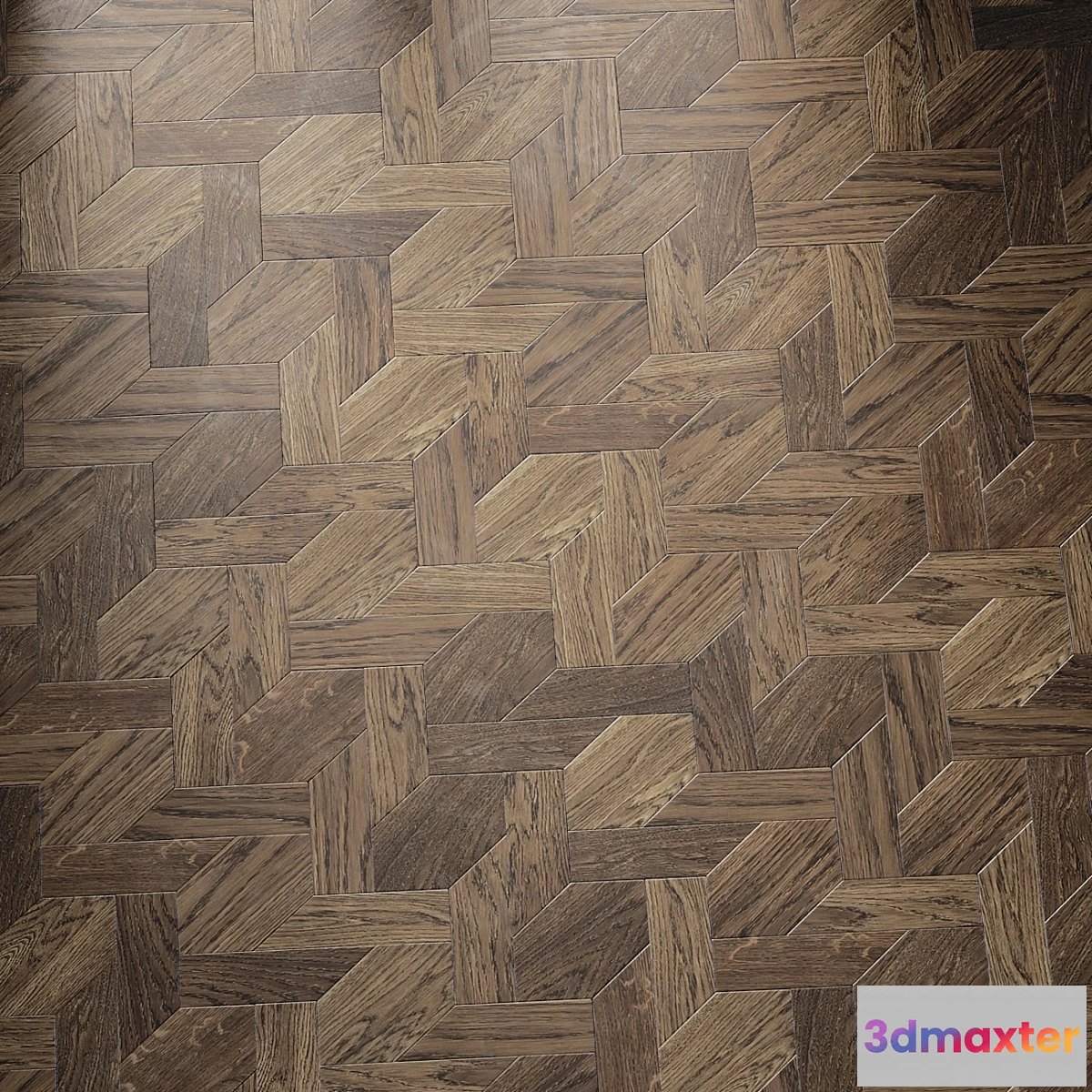 1432266 - Artistic parquet with “pigtail” pattern 3D Max