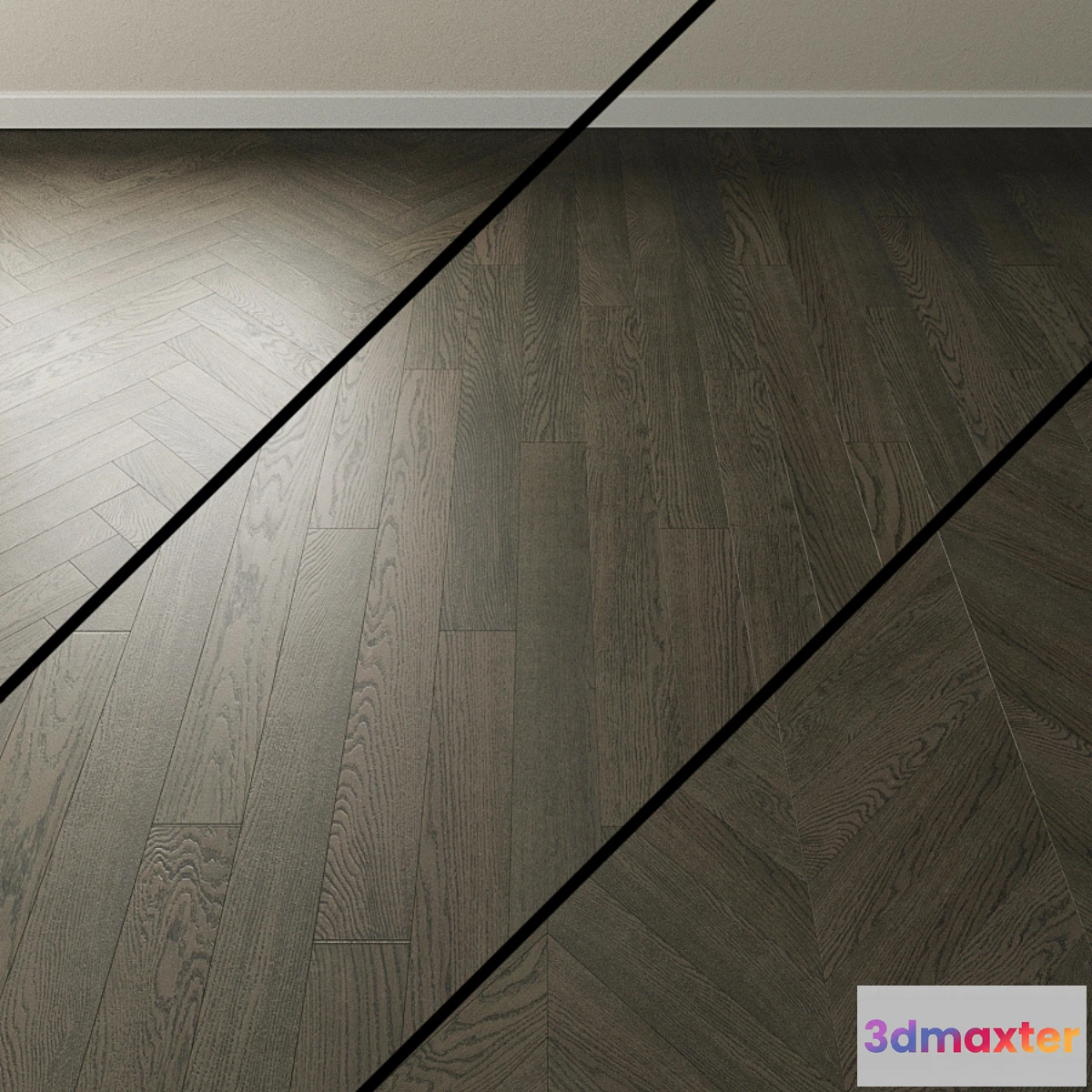 1442886 - Parquet oak Coswick. Inspire NORTH SEA gray 3D Max