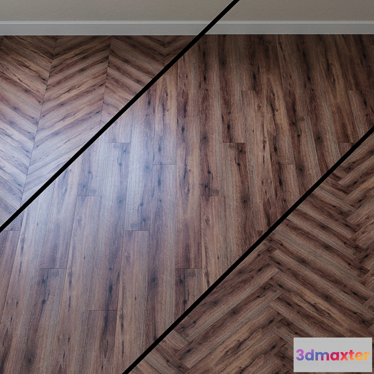 1449472 - Vinyl laminate AquaFloor RealWood Click AF 6041 3D Max