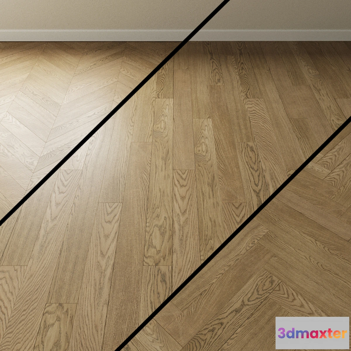1458372 - Parquet oak Coswick. Inspire SAND Bleached 3D Max