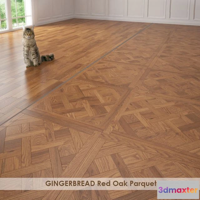 1542021 - GINGERBREAD Red Oak Parquet Versailles 3D Max