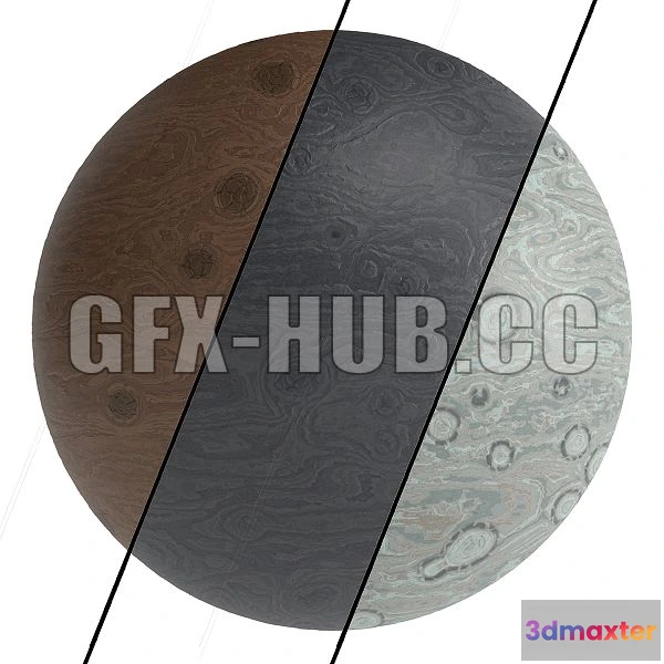 1543603 - 3 Wood Materials PBR 4k 3D Max