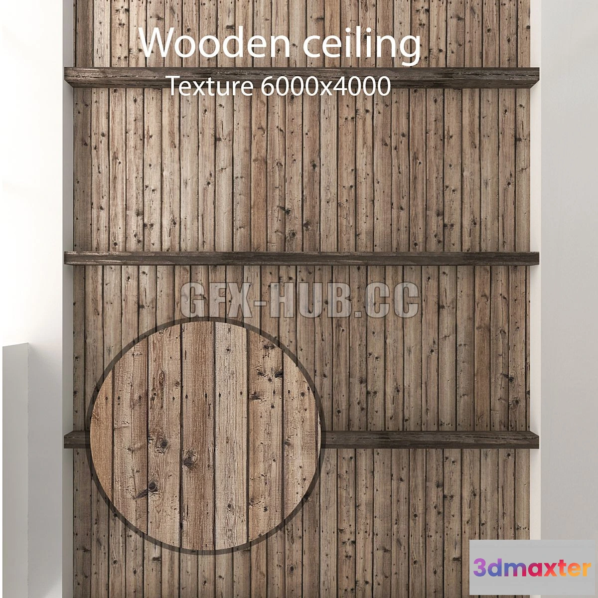 1543803 - Wooden ceiling with beams 21 3D Max
