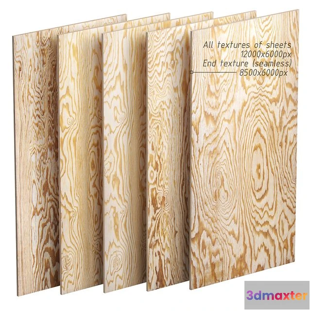 1550351 - A Set Of Sheets Of Plywood V2. 5 Items 3D Max