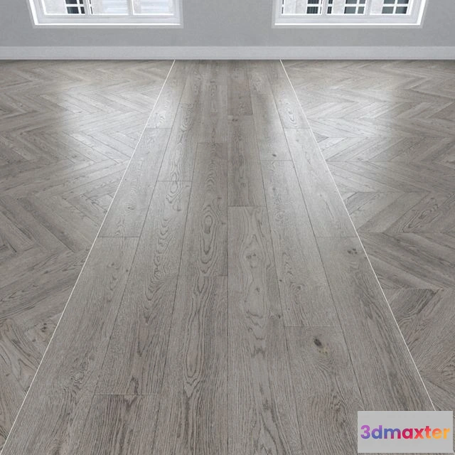 1564710 - Parquet Oak gray 3 types. Christmas tree linear chevron 3D Max