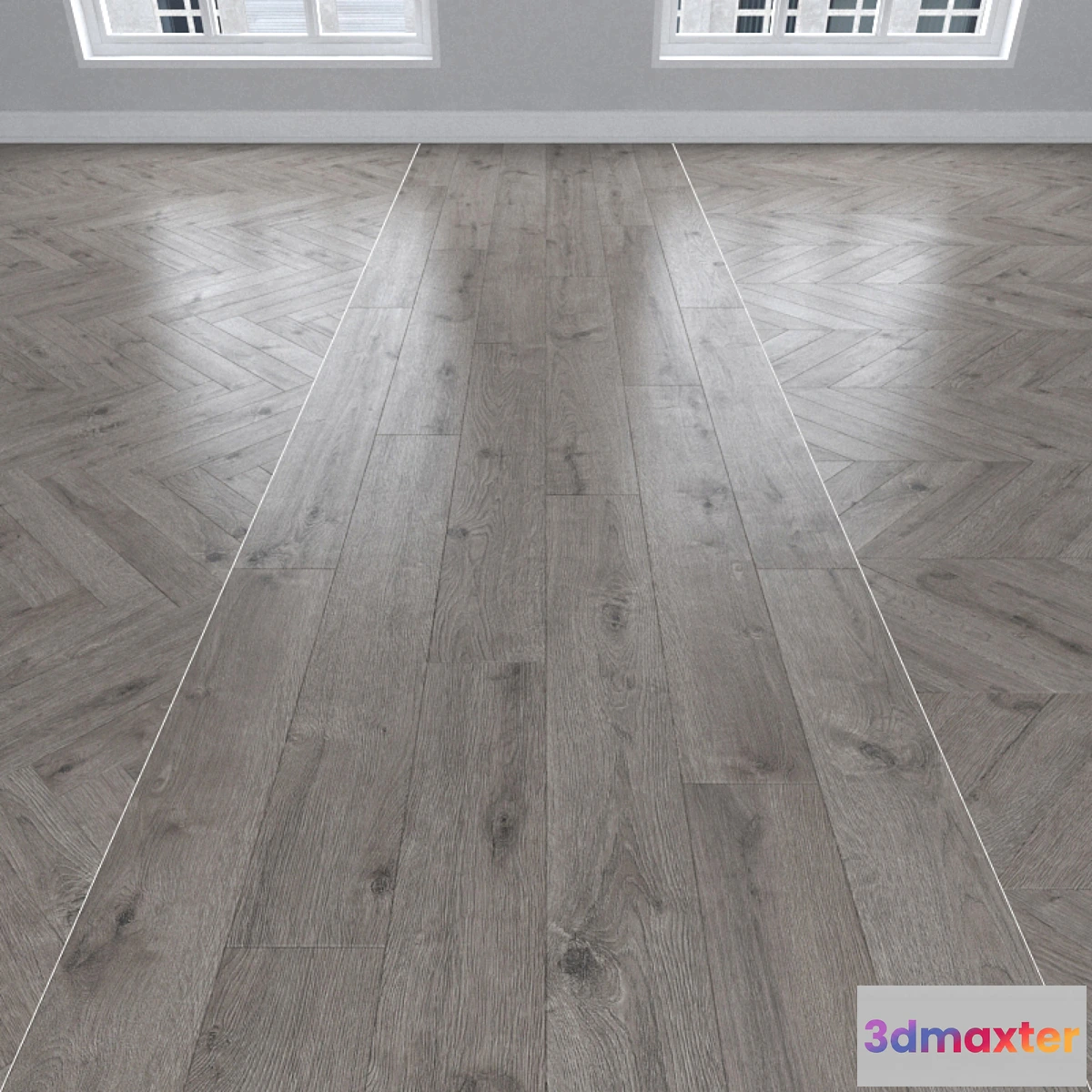 818918 - Parquet Oak gray 3 types herringbone linear chevron. - No.3
